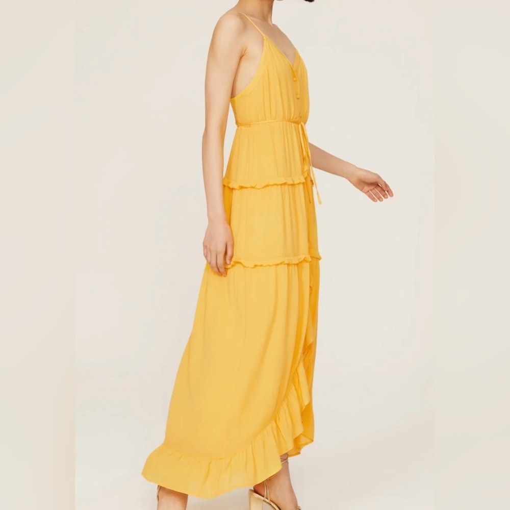 Slate & Willow Yellow Tiered Dress - Picture 9 of 11